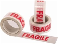  FRAGILE Printed Packing 48mm x 66M( 6 Rolls Per Pack)